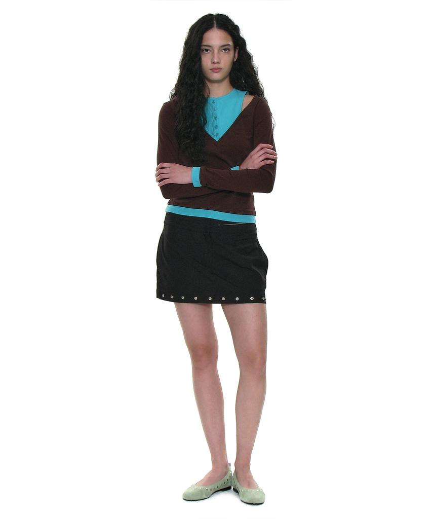 Partimento Woman Multiway Double Waist Transform Skirt_Black
