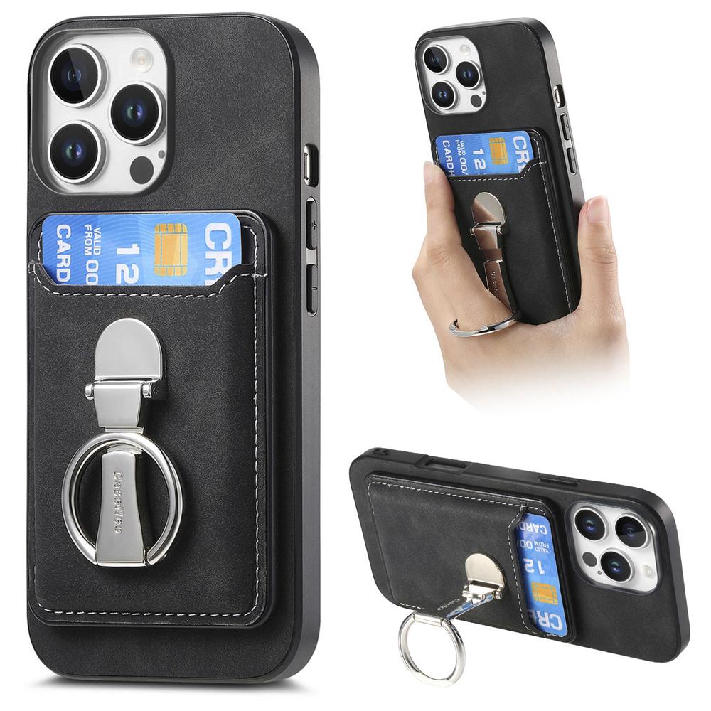 

Кожаный чехол для iPhone 16 Pro Max 15 14 Plus 13 12 11 XR XS X 7 8 SE 2 3 Магнитный держатель для карточек Съемный чехол-кошелек iPhone 16