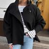 Autumn Winter New Women's Clothing Elegant Graceful Stand Collar Button Long Sleeve Wool Blend Coat Thick