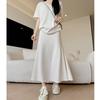 Autumn and Winter New Temperament A Word Thin High Waist Hip Wrap Velvet Skirt