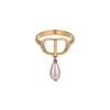 Dior Petit Cd Beaded Design Metal Ring Unisex Rings Gold R2300WOMRS_D88P