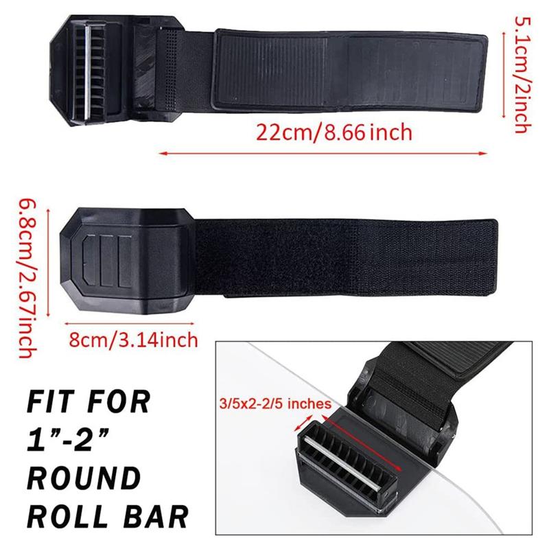 UTV Windshield Adjustable Mounting Clamp Kit For Polaris Ranger RZR, Can Am Maverick X3 Windshield Fixed Clamps Straps-A87Q