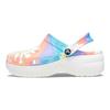 Crocs Classic Clog Lightweight Comfortable Sport Sandals Blue Orange Cloud Tie-Dye Print Women Sandals 207151-4KT