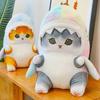 Hot Cute Shark Cat Fried Shrimp Cat Plush Doll Pillow Doll Beautiful Room Car Bag Decoration Pendant Opening Holiday Gift