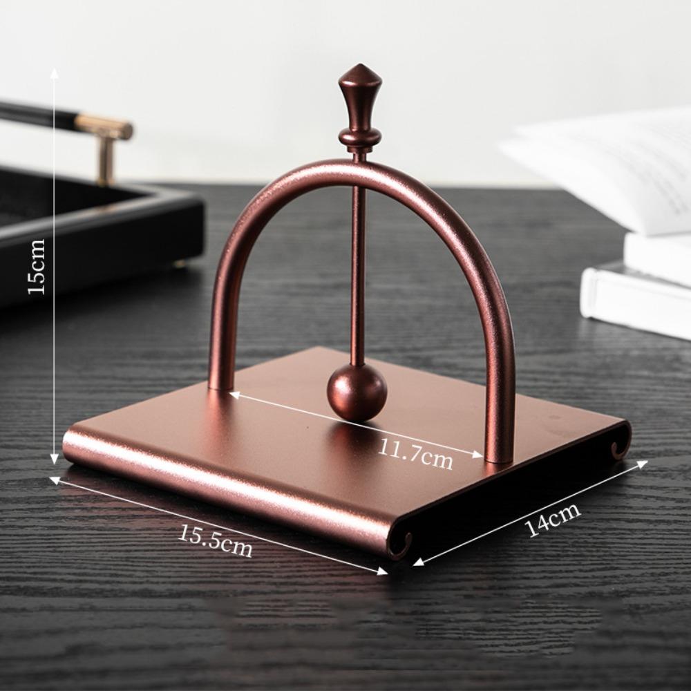 Creative Square Tissue Holder Retro Aluminum Napkin Stand Practical Tabletop Tissue Rack  Kitchen