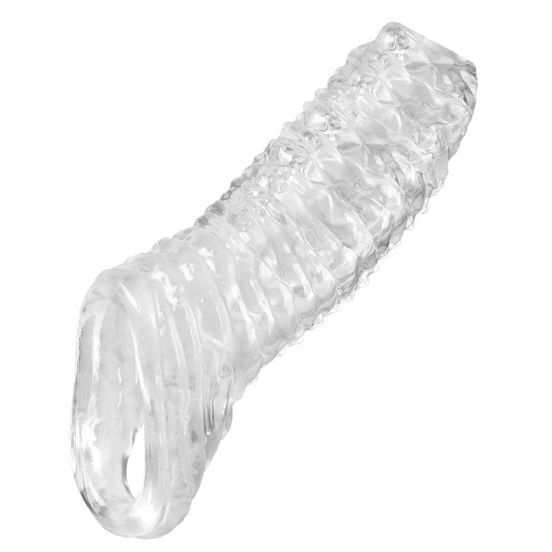 4 Types Penis Enlargement Sleeve Lengthened Thickened Penis Extender Lock Sperm Cock Ring Delay Ejaculation Sex Toys for Men