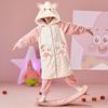 Kids Flannel Pajamas Set Boys Girls Warm Long Sleeve Top And Pants Sleepwear Winter Home Nightwear