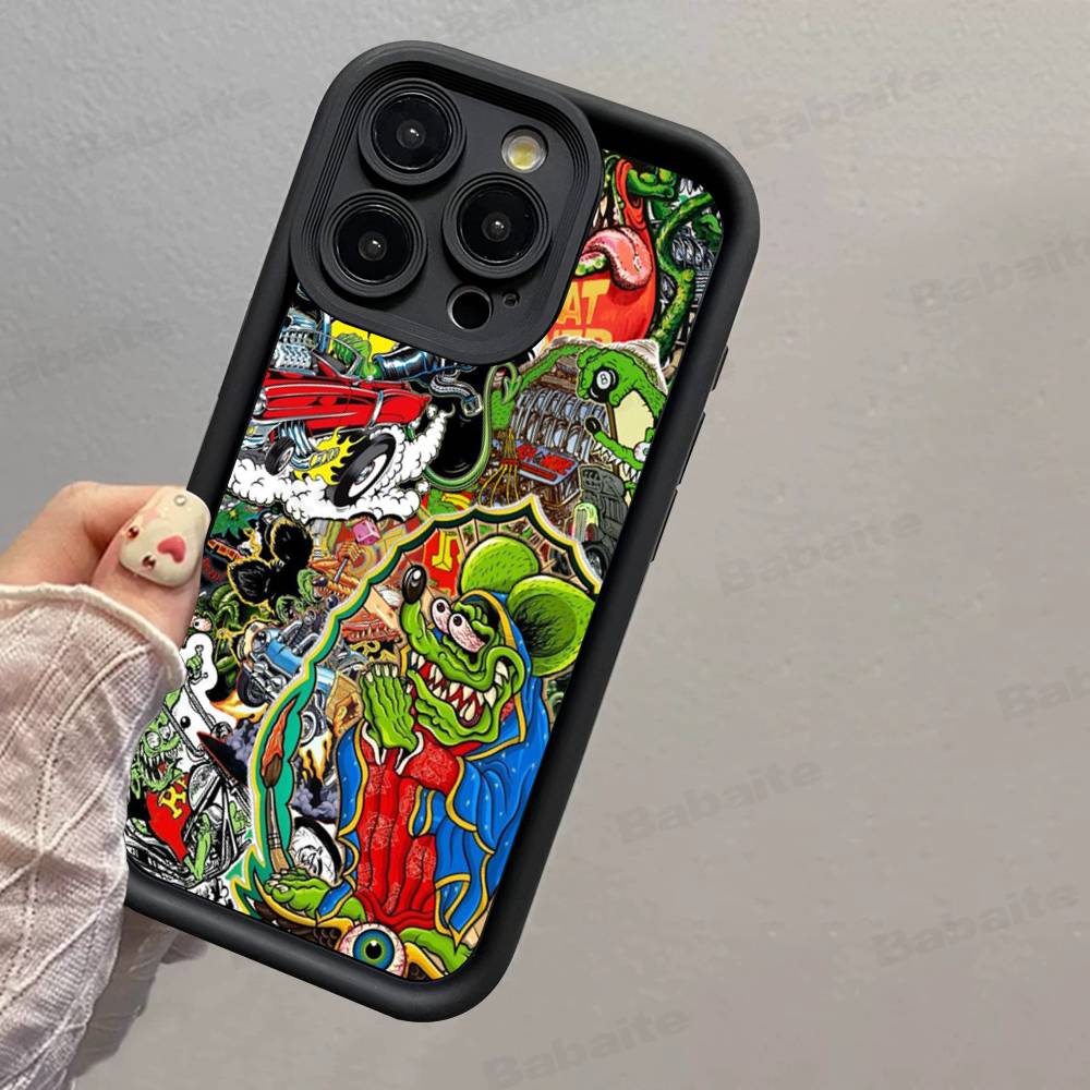 Funny Rat Fink Silicone Phone Case For IPhone 17 Pro Max 16 15 14 13 12 11 Plus 17 Air
