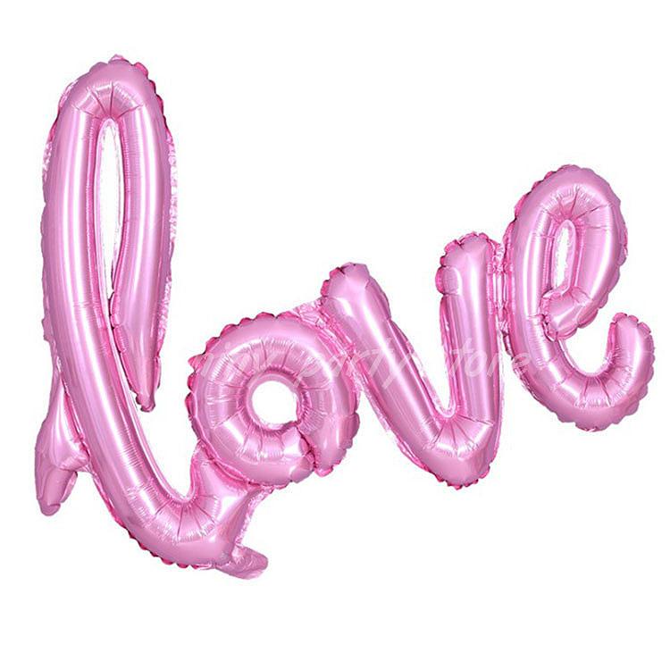 

Red Love Letter Foil Balloon Pink Silver Gold Ballon Anniversary Wedding Valentines Birthday Party Decoration Photo Props Decor 54cm рожевий