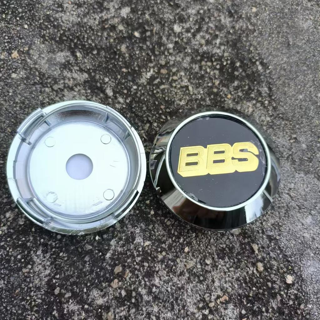 BBS Emblem Badge 4pcs 64mm-45MM Chromium Silver Wheel Center Caps Hub Rims Cover Car Styling