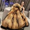 Winter New Cotton Coat Mid-length Detachable Imitation Raccoon Wool Liner Thickened Imitation Fur Coat for Women