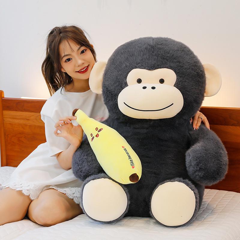Animal Monkey Cartoon Short Plush Toy Filled Pp Cotton Room Doll Decoration