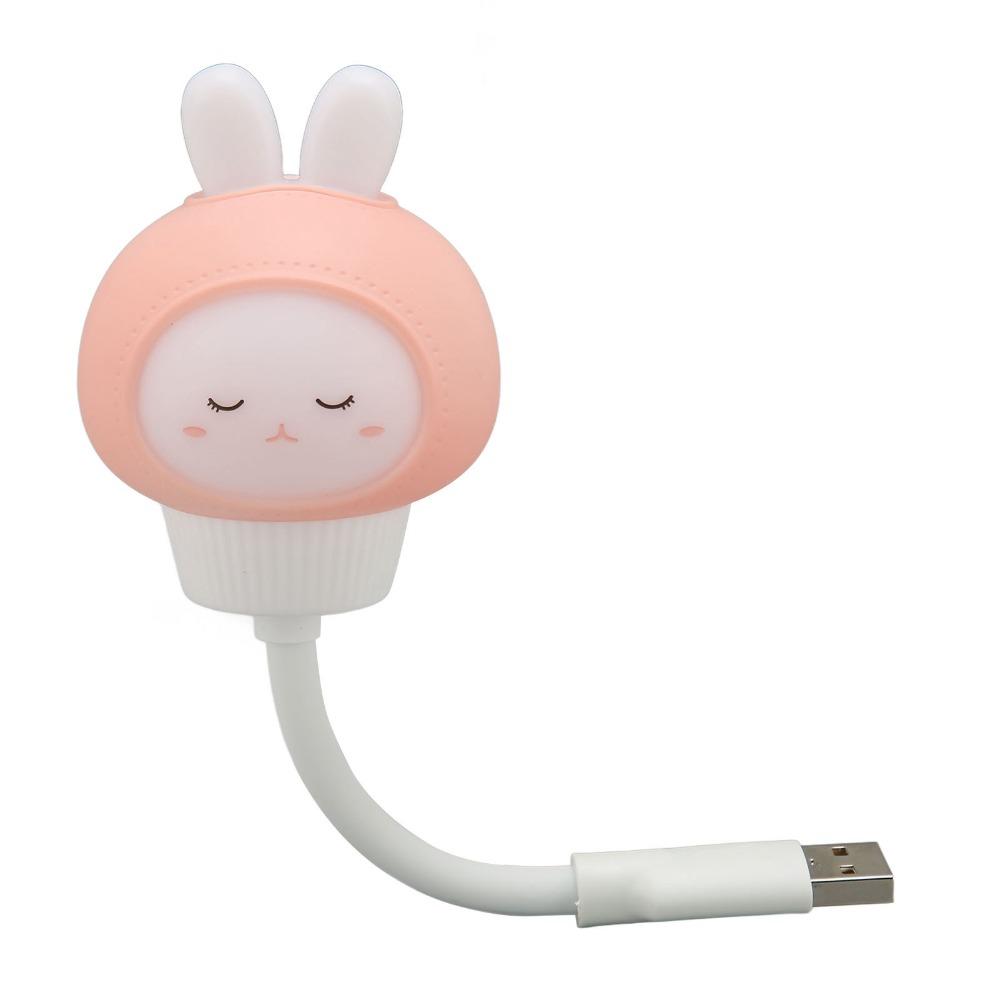 3 Brightness Levels USB LED Light Eye Protection Cute Voice Control Light Portable Timing Function USB Night Light Dormitory Use