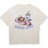 New Era SS25 Stadium Feast Series Food Print Casual Comfortable Simple Round Neck Short Sleeve T-Shirt Unisex T-Shirt Ivory 14529264