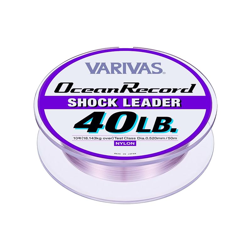 Morris VARIVAS Ocean Record Shock Leader Nylon 50m #10 40lb Misty Purple #10/40lb