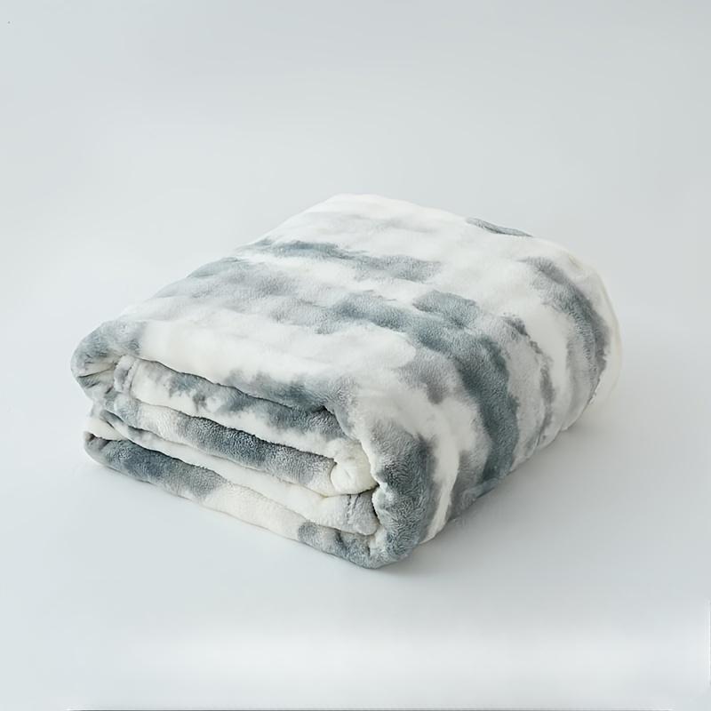 Super Měkký Šál Deka z Umělé Králičí Kožešiny Čtyřsezónní Teplý a Útulný, Mléčný Fleece Klimatizační Deka Šál Deka