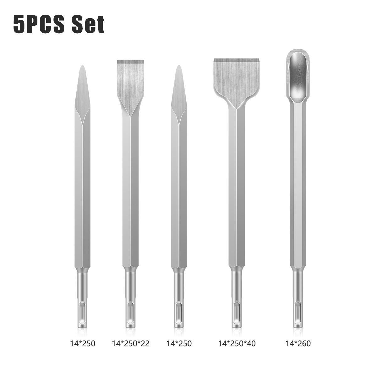 

Набор сверл-долотов: Круглые ручки острые и плоские зубила для камня, бетона, электрические долота из стали