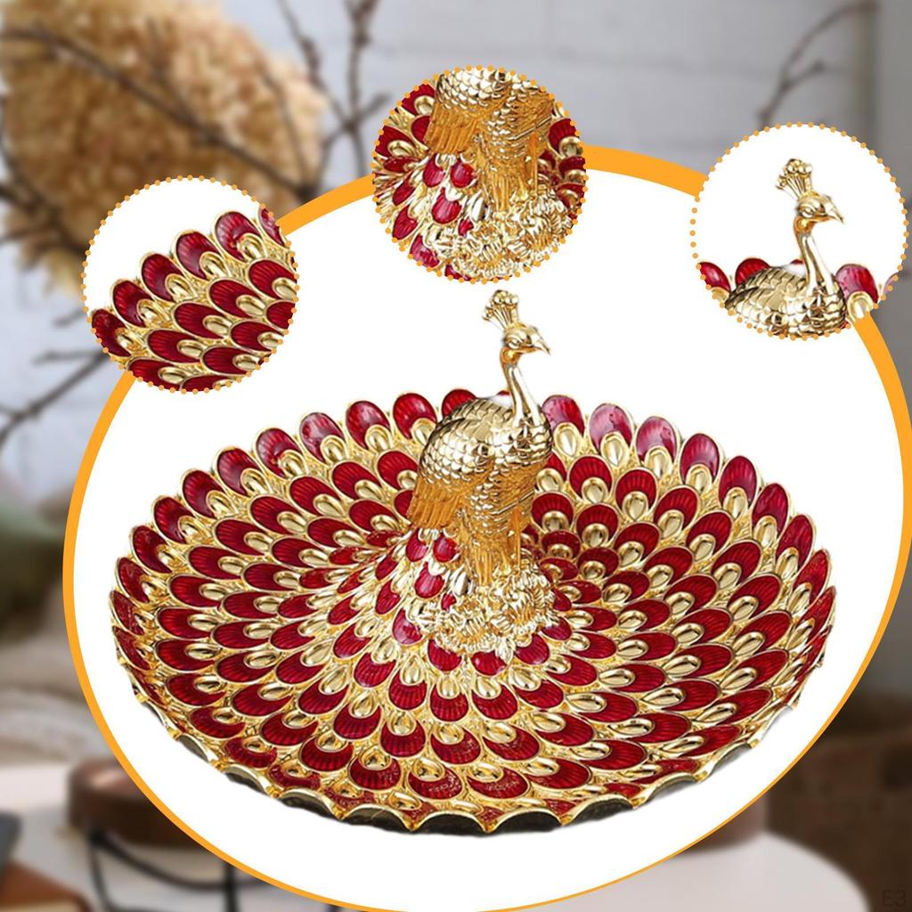 Cosmetic Tray for Vanity Storage And Serving Fruit Dish Dresser Desk