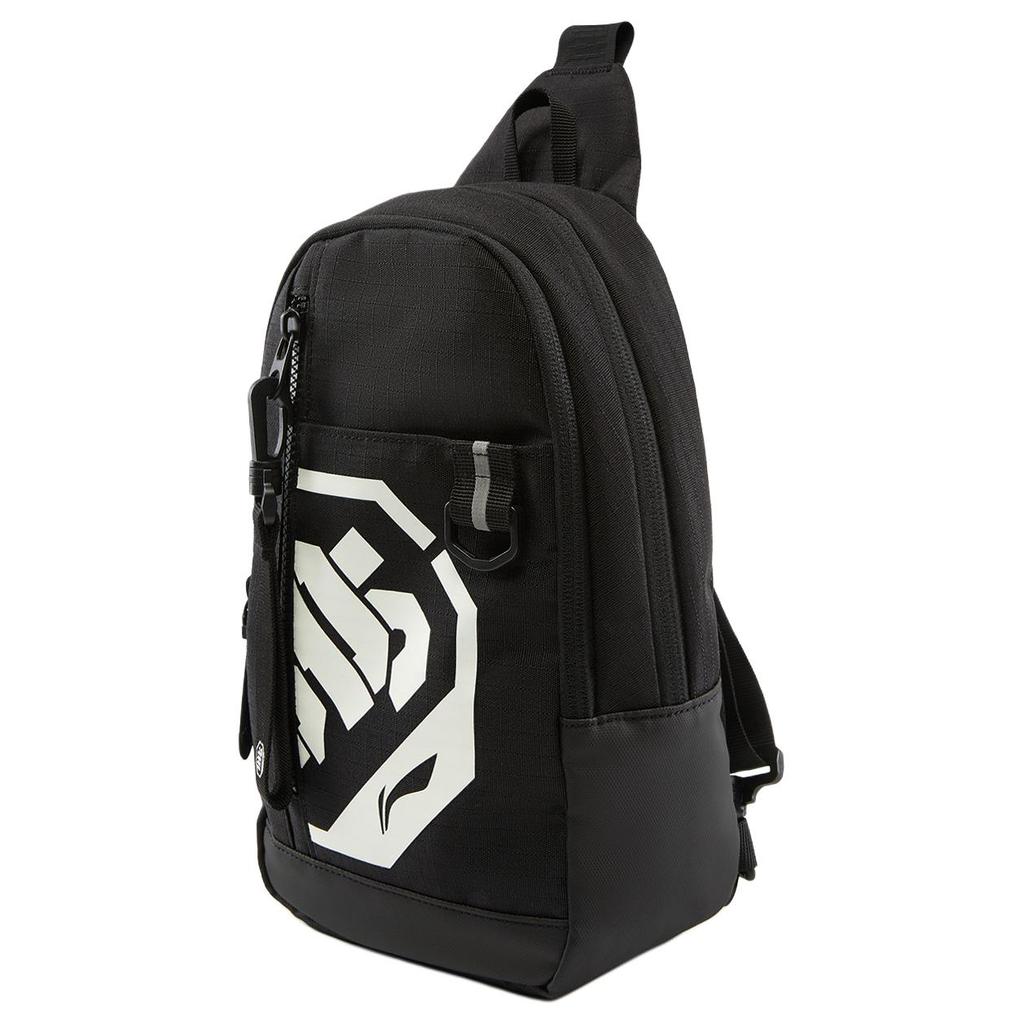 New LiNing BadFive Polyester One Shoulder Crossbody Bag, Sling Bag Regular Unisex Black ABDV207-1