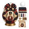 Fabric Christmas Ornament Craft Set, 1 Set for Patchwork Making without Needle and Thread, with Ribbon and Hanging Loop