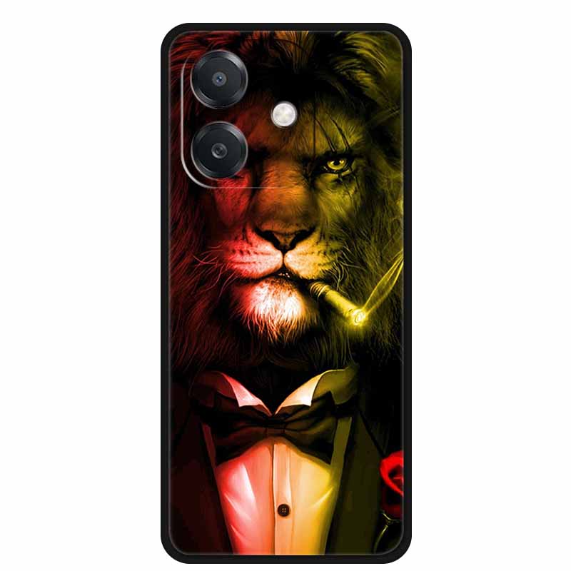 For OPPO A20 Case A 20 Phone Cover Lion Wolf Black Silicone Soft Back Cover Case For OPPO A40 A40m A60 5G Case A 40 A 60 Coque