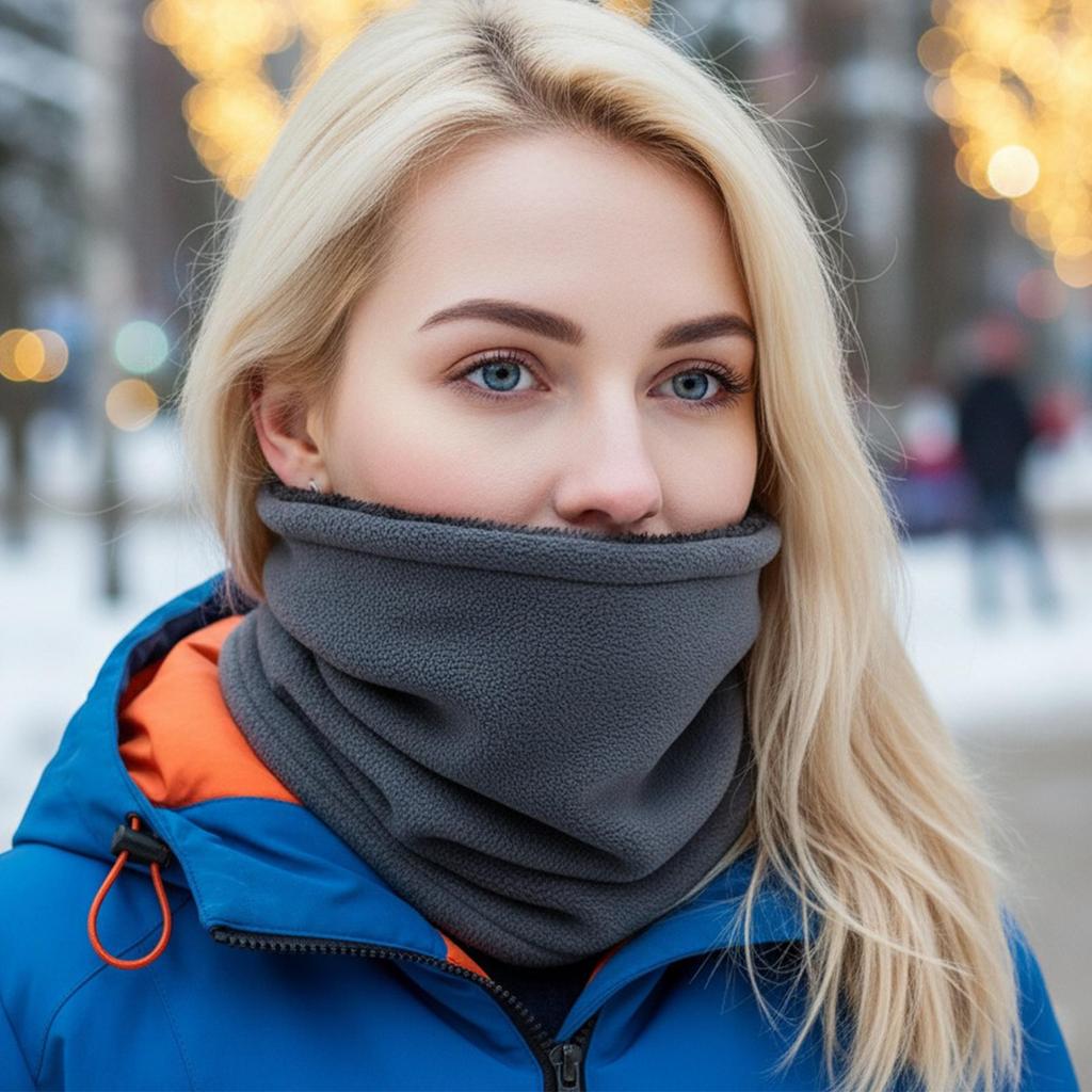 Warm Neck Gaiter Breathable Windproof Adjustable Fleece Cover Mens Neck Warmer for Men Women Ski Snowboard Motorcycle Winter