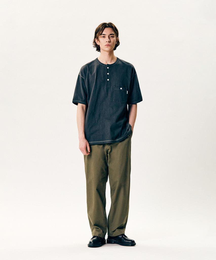 ESPIONAGE Wide Officer Pants Gray Olive
