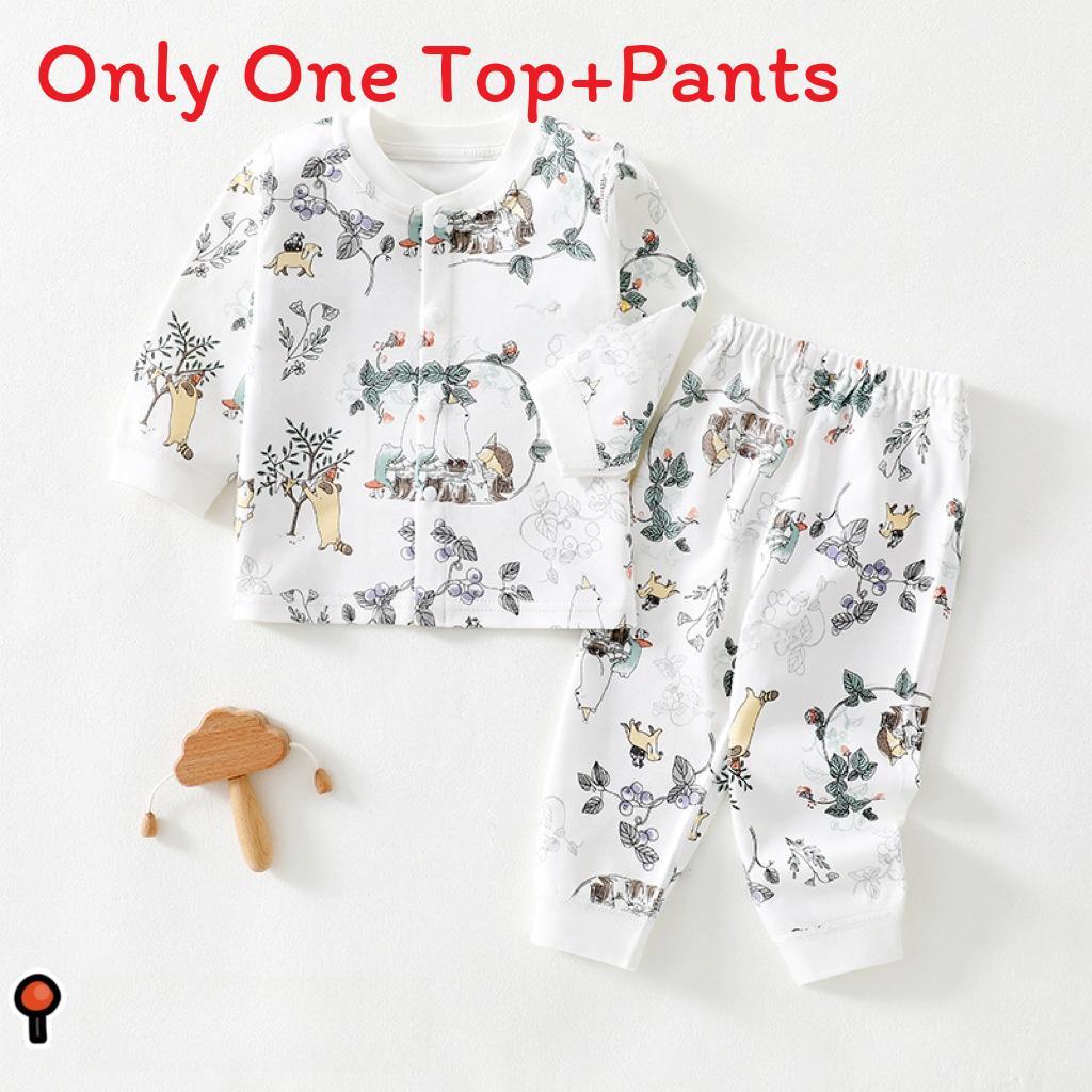 Childrens Cotton Pajama Set With Animal Prints For Newborns And Infants