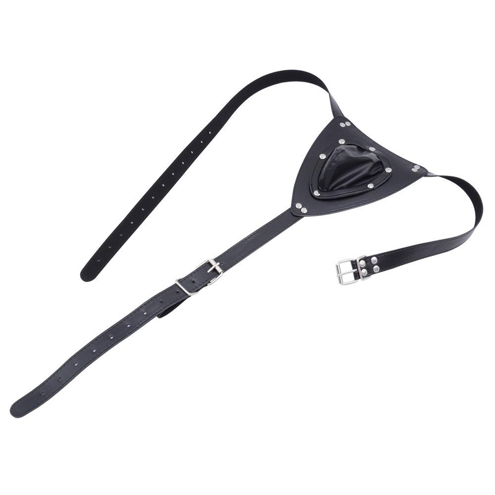 Men's Leather Chastity Underwear Detachable Bird's Nest Binding Sexy SM Toy Sexy Stage Male Slave Binding Training