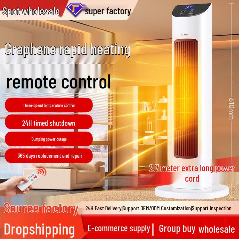 Energy-Efficient Graphene Dual-Use Small Electric Heater & Fan for Home - Cold & Warm Modes Available