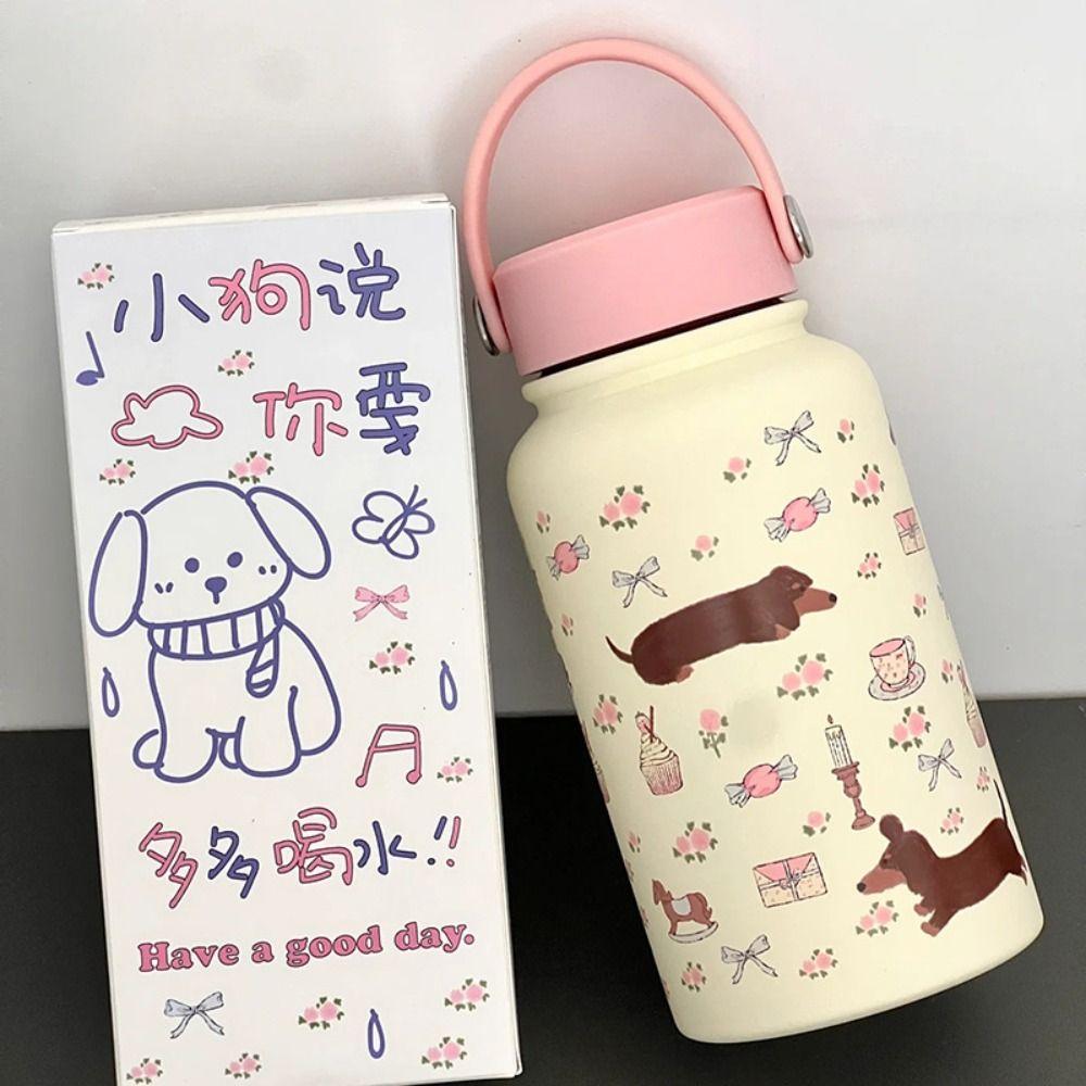 900ml Vakuový hrnek Kreslený pes Čajový hrnek Nový Izolovaný hrnek Narozeninový dárek