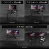 Bauhutte Gaming PC Desk Wide x 60cm Deep x Desk, Height-Adjustable (100cm 59-80cm High), Black, BHD-1000M