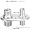 A/C Bulkhead, Car 2-Port Air Conditioner Bulkhead Connector Universal Modification Replacement for Hot Rod(Silver)