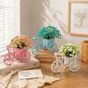 Miniature Garden Mini Bicycle Ornaments Decoration Artificial Flowers Ornaments  Office