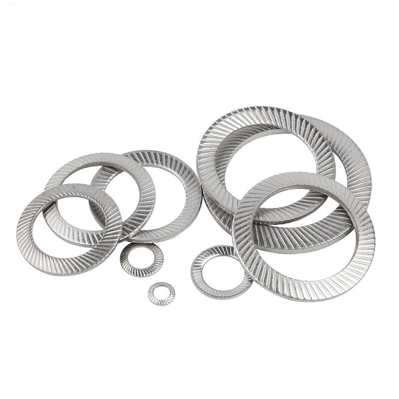 304 Stainless Steel Double-Sided Serrated Lock Washer, Anti-slip Butterfly-shaped, M3-M42