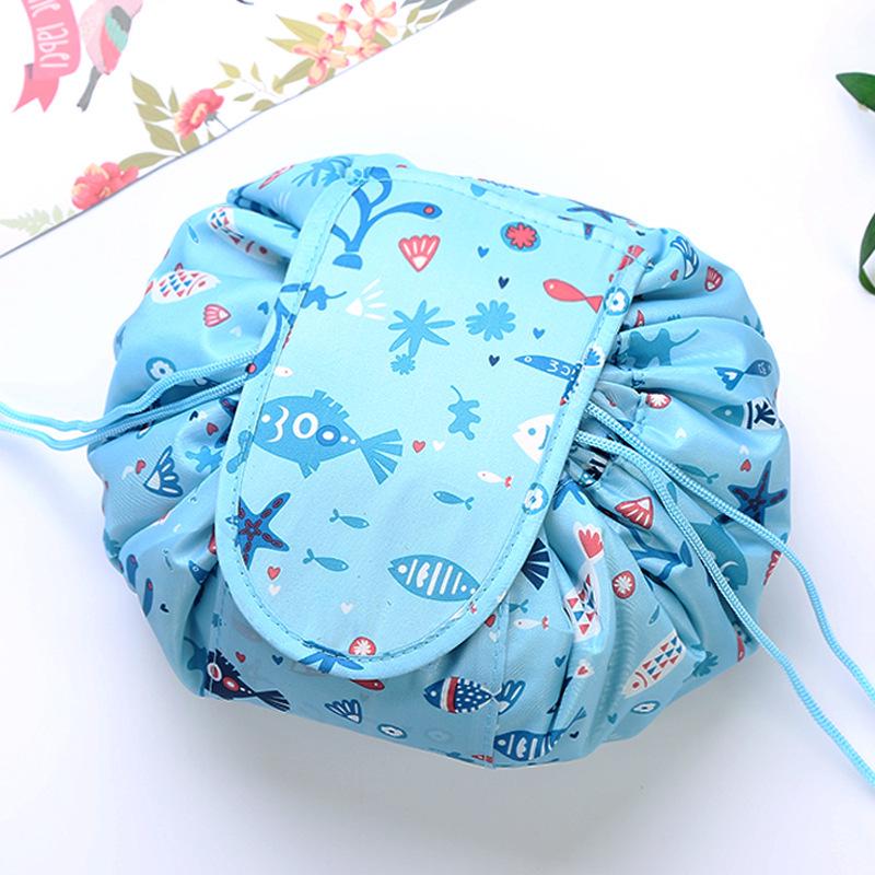 Korean Big Drawstring Capacity Cosmetic Bag Makeup Bag Waterproof Toiletries Storage Bags Travel Kit Ladies Beauty Bag Organizer