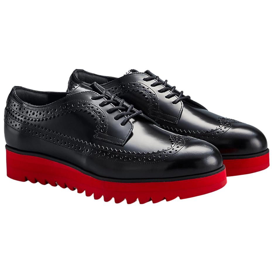 ONITSUKA TIGER Brogue Soft Comfortable Casual Leather Shoes Women Shoes Black 1182A603-001
