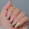 Chasing Light Cat Eye Wearing Nail Removable Almond Nail Fake Nail Medium Length Nail Piece Gradual Change Flower Nail Piece