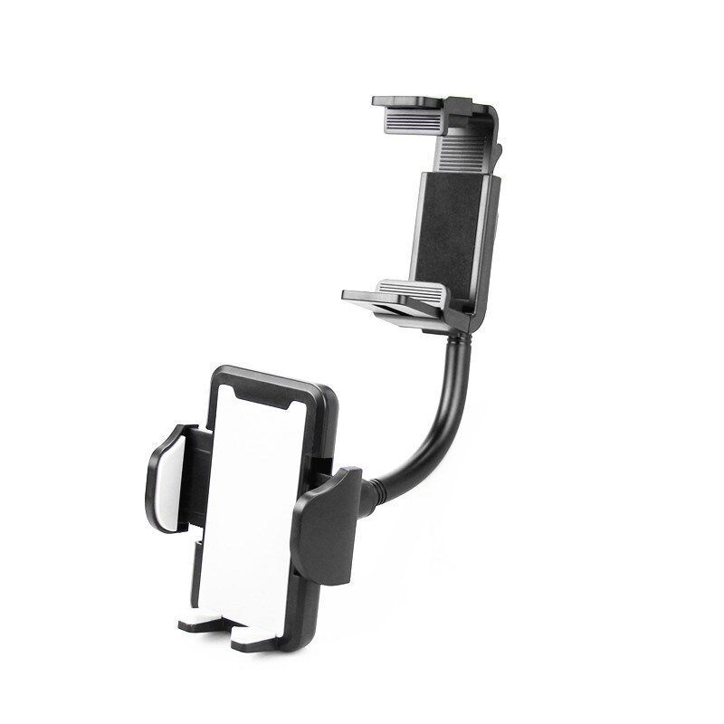 Car Rearview Mirror Phone Holder, Dashcam Clip, Universal Car Rearview Mirror Navigation Bracket, Creative Mount L003T+M081 Gray