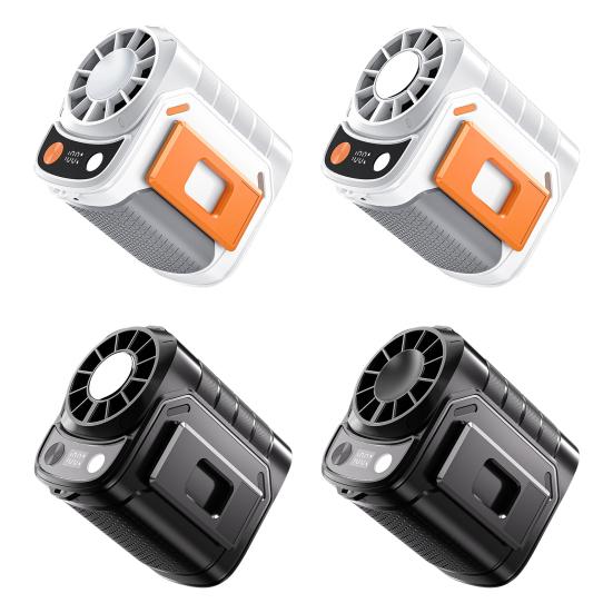 Ice Cooling Waist Clip Fan Portable High-Speed Mini Fan for Outdoor Travel Hands-Free Rechargeable Clip-on Fan for Camping Hiking Hot Weather