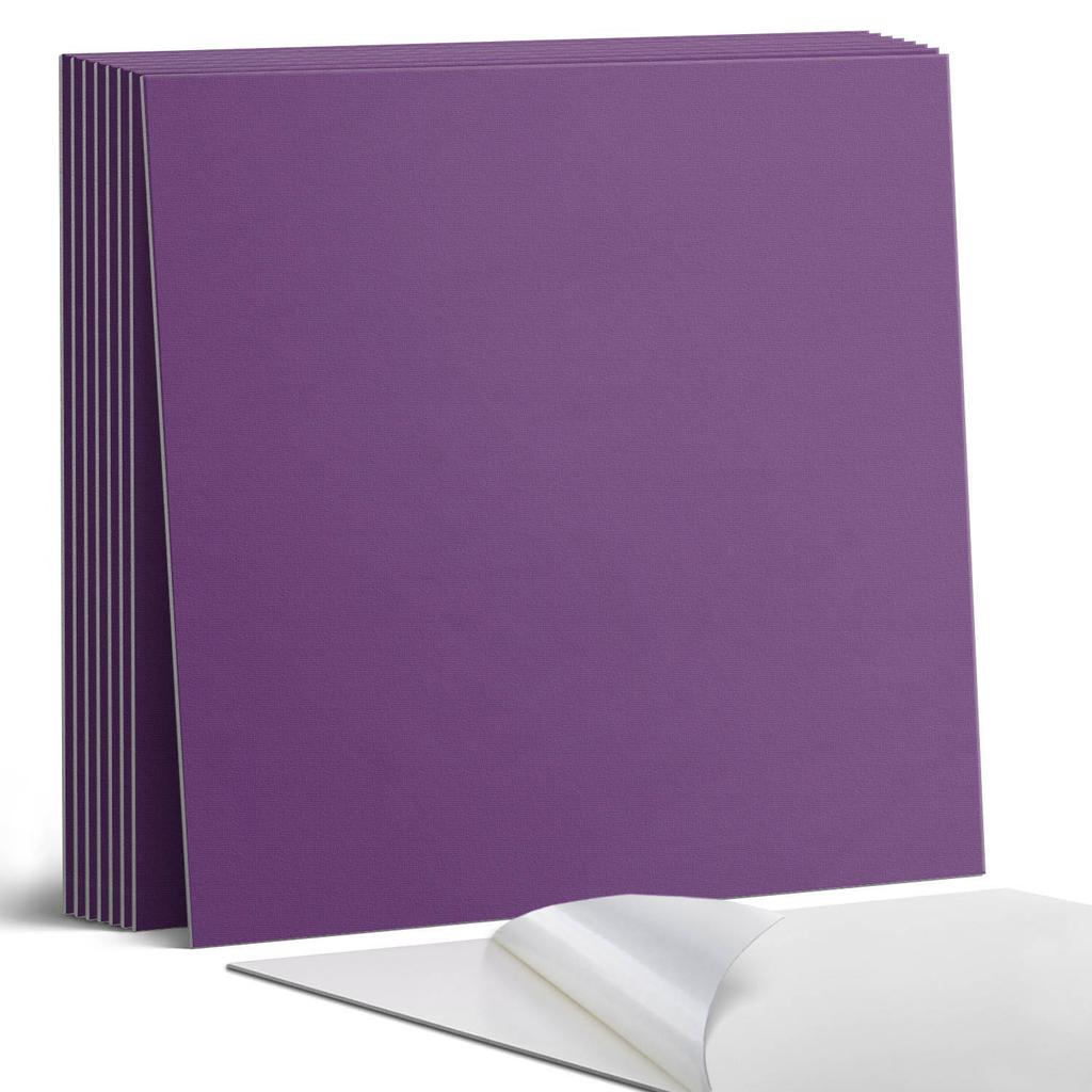 Vinyl Tiles With Motif for Easy Wall Makeover Color Purple 9X30X30 Cm