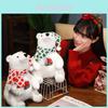 Adorable White Plush Polar Bear Toy With Cute Scarf Perfect For Kids Birthday Gifts And Decorations