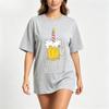 Funny Beer Lover Unisex Cotton Tshirt Happy Beer Day Beer Mug Candle Graphic Casual Birthday Gift Crew Neck Short Sleeve Tees
