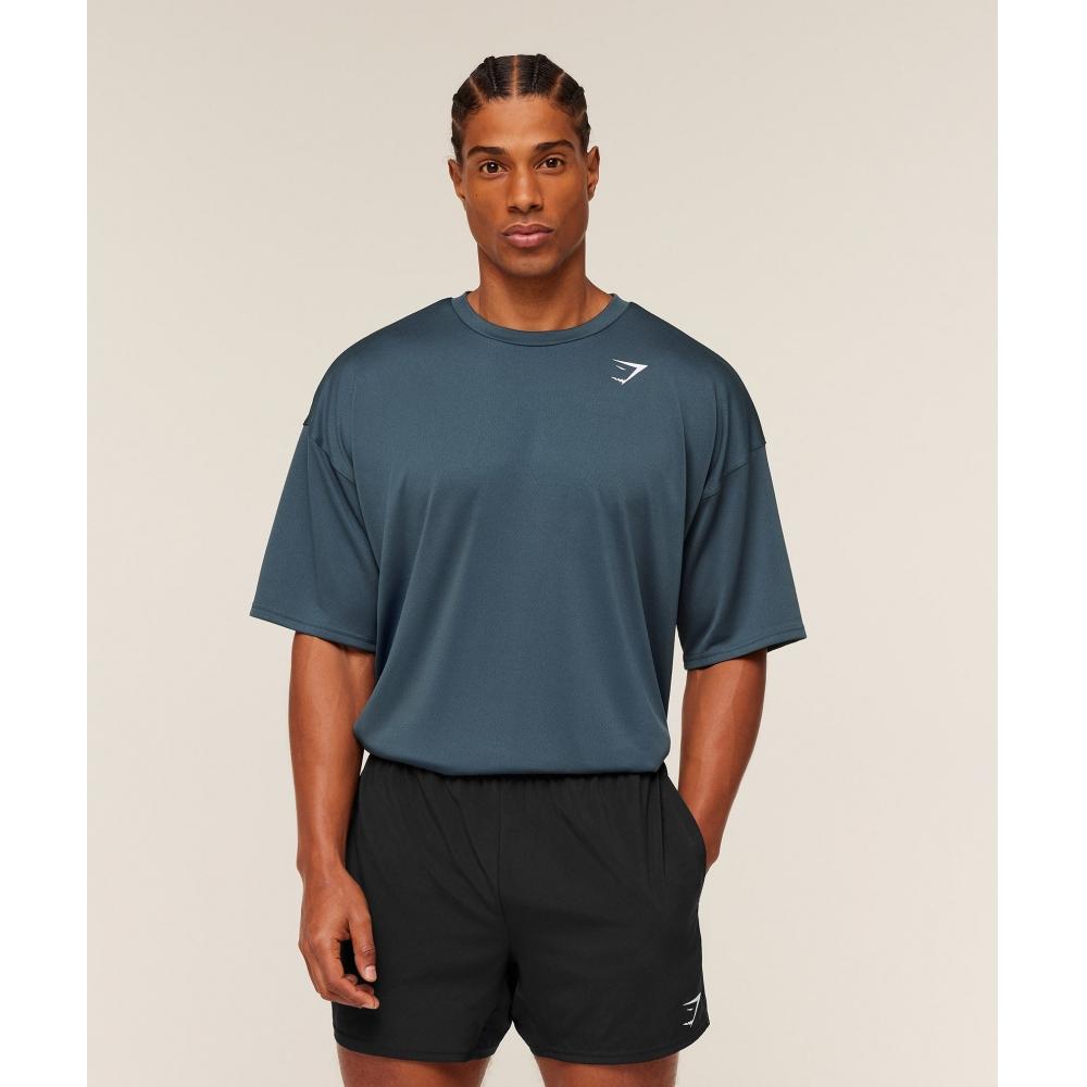 Gymshark Arrival Oversized T shirT Gs sTealTh Blue A6a4w Ud6s