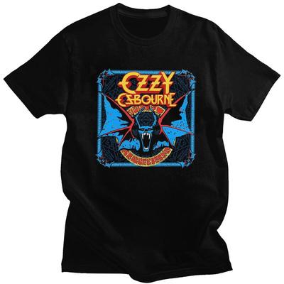 Individuelles Heavy Metal Rock Ozzy Osbourne T-Shirt Herren Kurzarm Reines Baumwoll-T-Shirt Tee Tops Streetwear T-Shirt