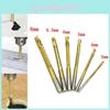 Drill 6pcs Set Saw Set High Speed Steel Titanium Woodworking Drill Bits Tool