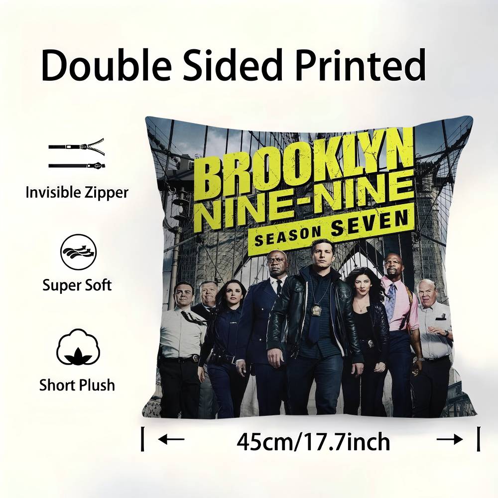 Sitcom BBrooklyn NineNine Pillow Covers Cartoon Sofa Decorative Home Doublesided Printing Short Plush Cute Cushion Cover