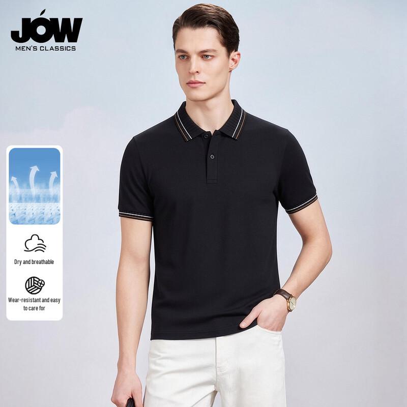 JOW Men's Washable Short Sleeve Polo Shirt