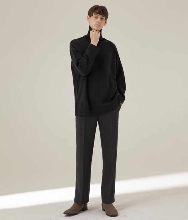 HYOJI P3004 Essential Washable Thick Semi-Wide Slacks (3 Colors)