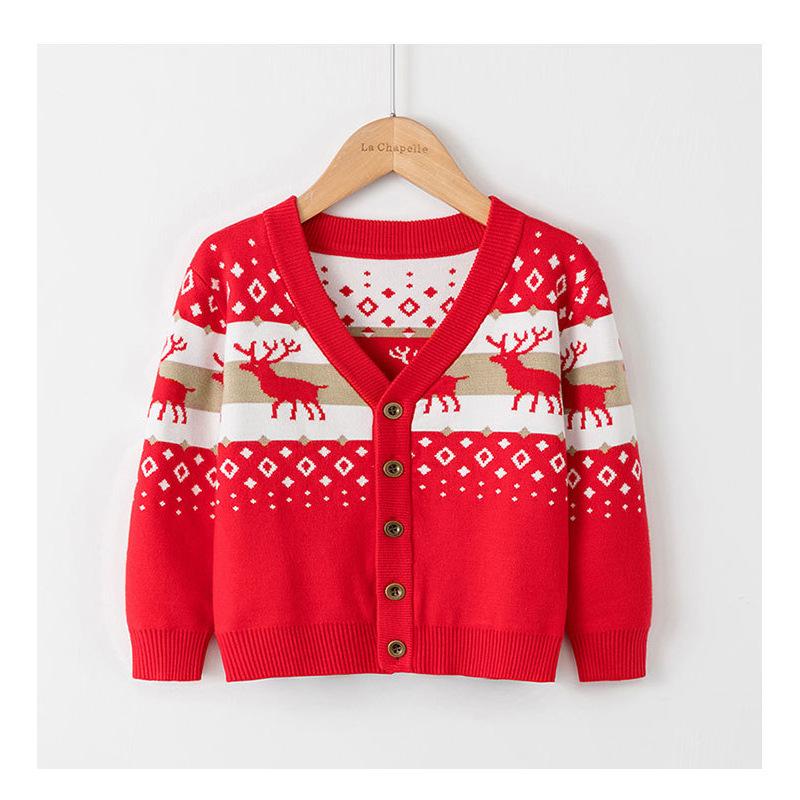 Kinder Neue Weihnachts-Pullover Mädchen Rentier Strickjacken Jungen Herbst/Winter Mäntel Kinderbekleidung
